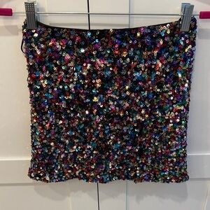 DO+BE Vibrant Sequin Mini Skirt